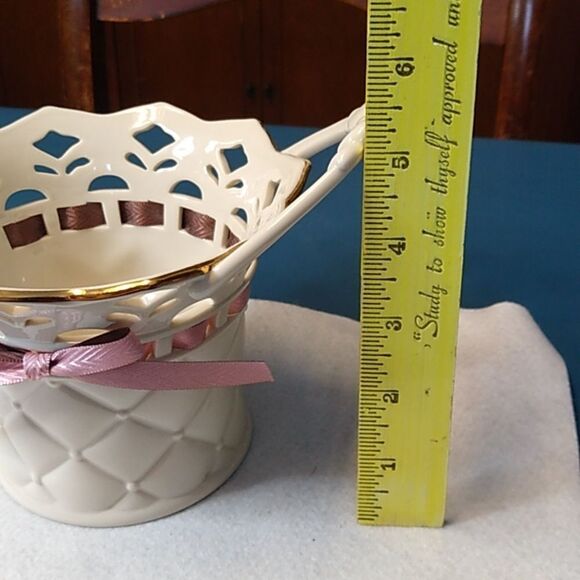 Lenox Ivory Basket with Pink Ribbon - Picture 8 of 8